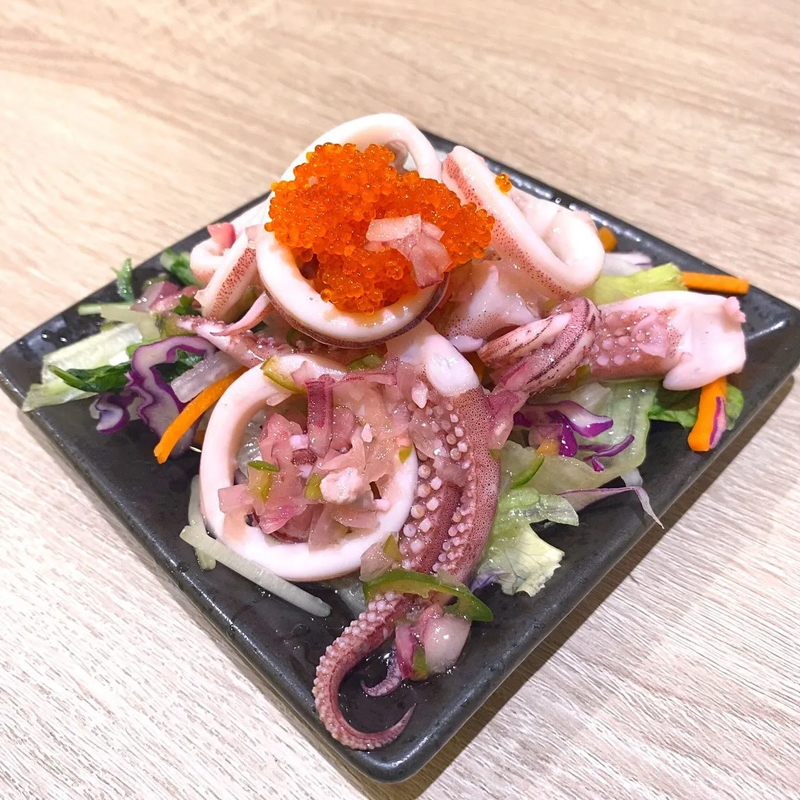 今日は、スルメイカのセビーチェサラダ🥗