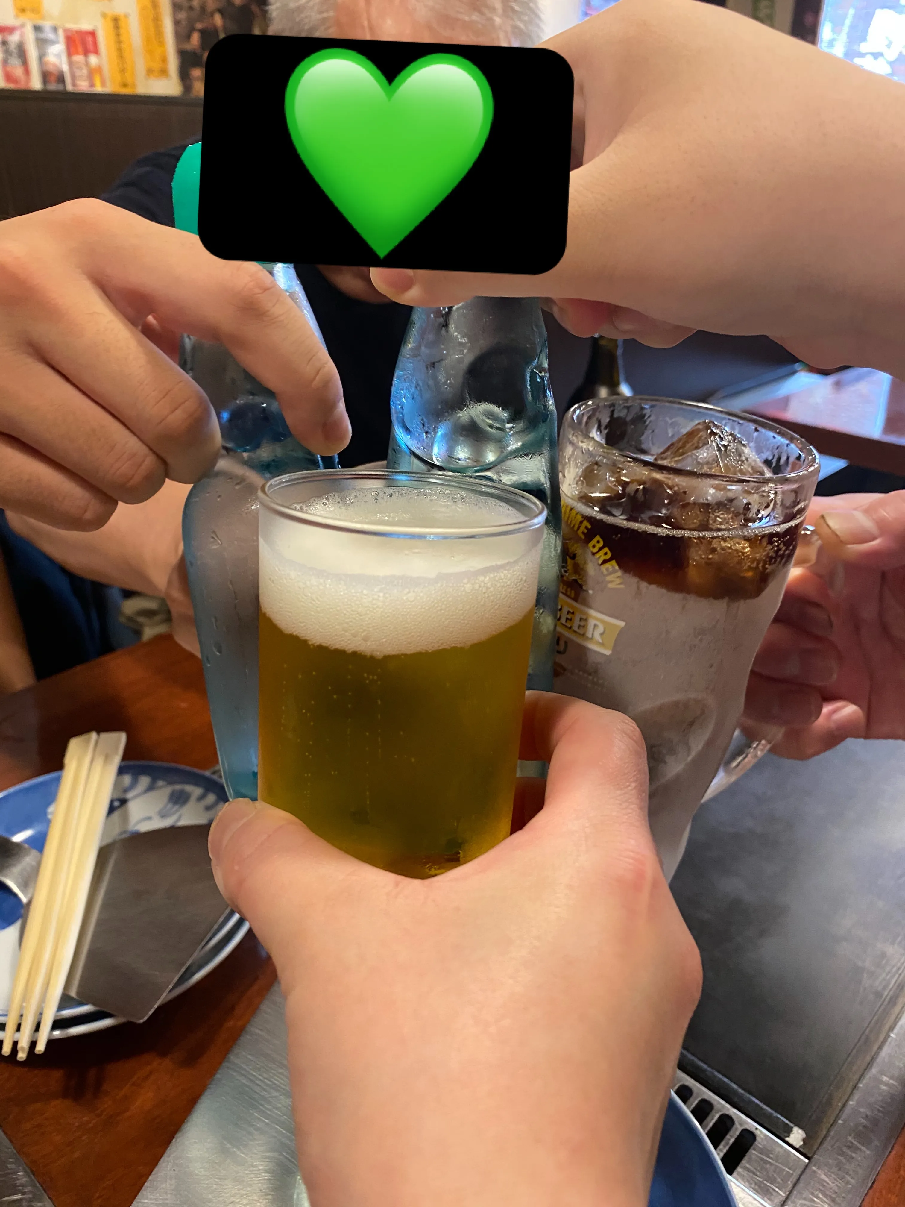 昨日は、家族で亀戸の粉もんや笑楽へ！