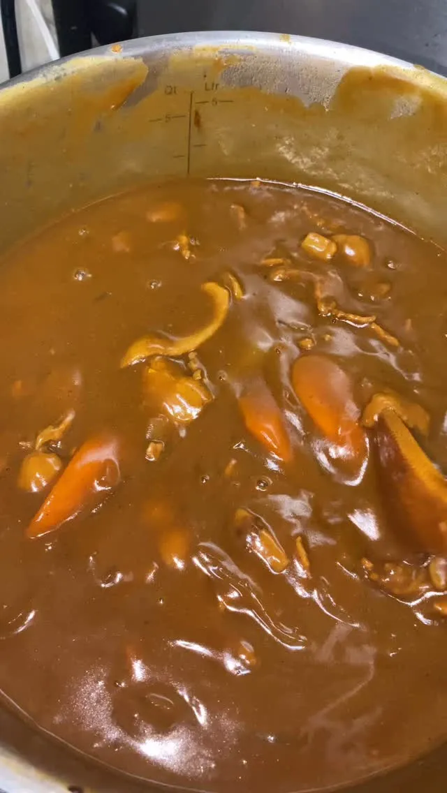 日本酒使って作ったカレーです❣️