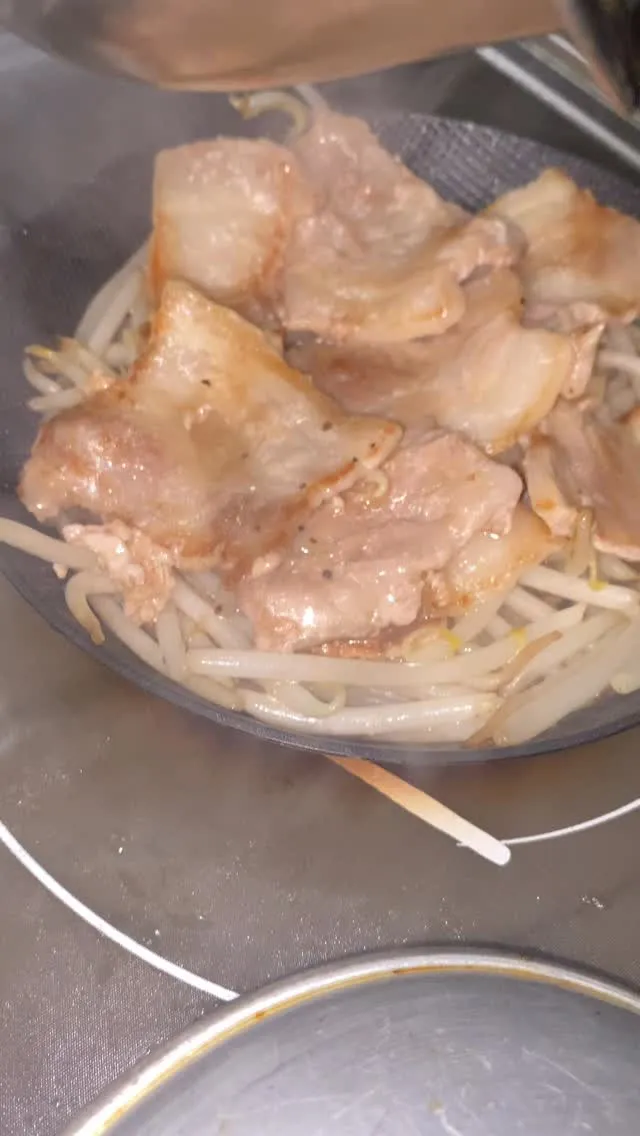 うま塩豚バラもやし‼️
